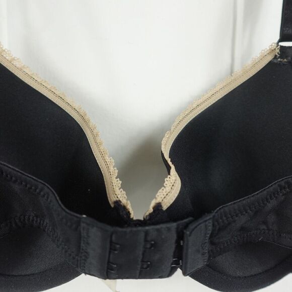 Maidenform Womens Black Padded Bra with Lace & Bow Detail Size 34B - Picture 6 of 10